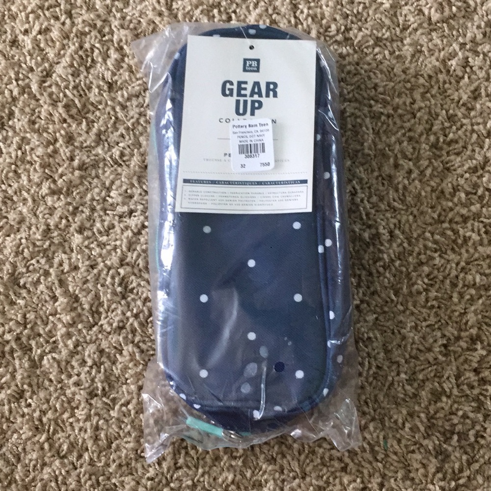 PB teen Water Repellent Pencil Cosmetic Bag